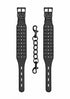 Skulls and Bones Ankle Cuffs with Skulls Black